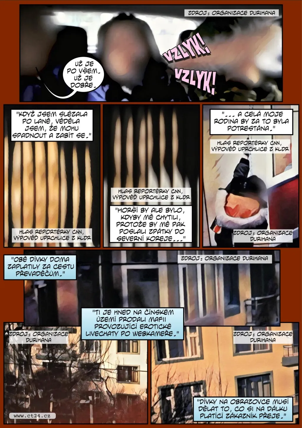 Komiks: Osudy žen z KLDR v Číně