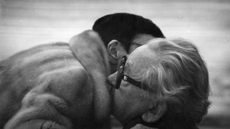 Hans Hartung a Anna-Eva Bergmanová, Antibes, 1985 (foto: Alain Cinquini)