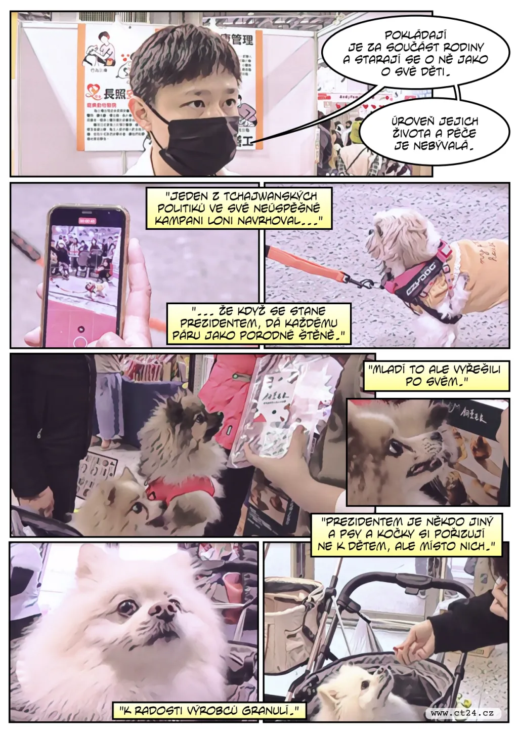 Tchajwanci dávají přednost zvířatům před dětmi