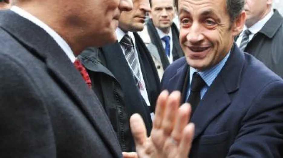 Premiér Polska Tusk a prezident Francie Sarkozy