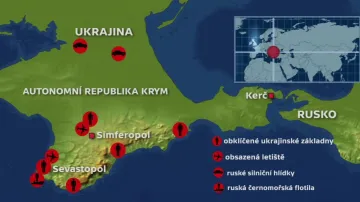 Obsazené strategické body na Krymu
