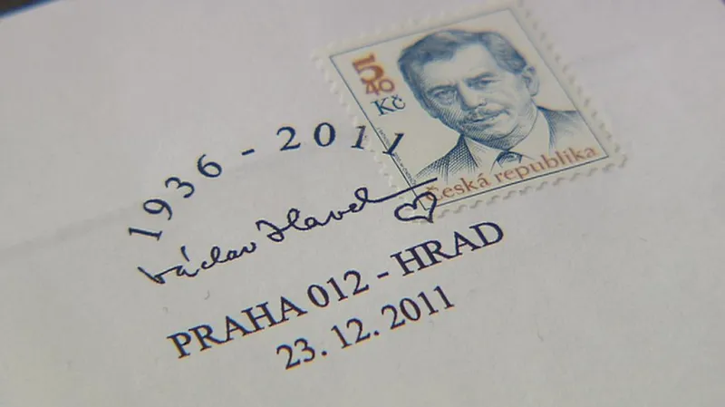 Razítko na den Havlova pohřbu