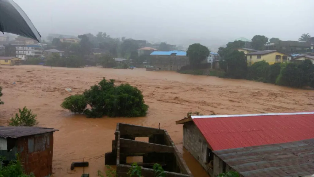 Záplavy a sesuvy půdy v Sierra Leone