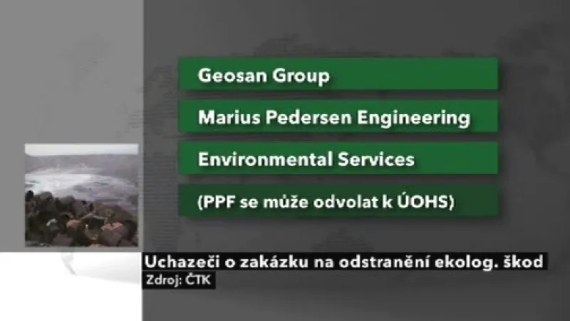 Uchazeči o zakázku na odstranění ekologických škod