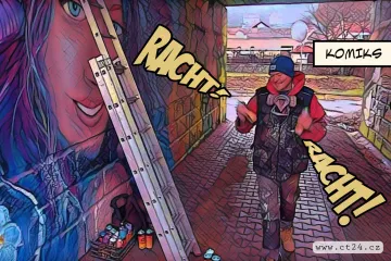 Podchody zdobí pestrobarevné velkoformátové malby