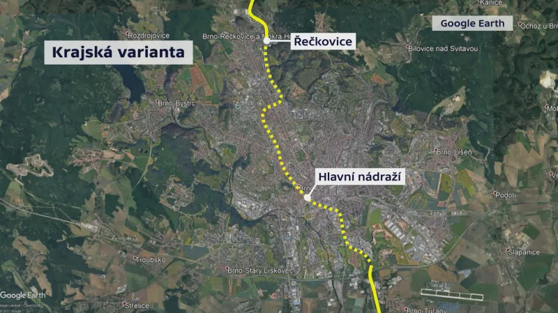 Městská a krajská varianta podzemní dráhy v Brně