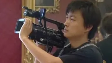 Čínští filmaři na zámku v Kroměříži