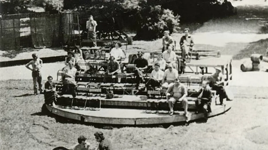První improvizovaná točna v Českém Krumlově (1958)