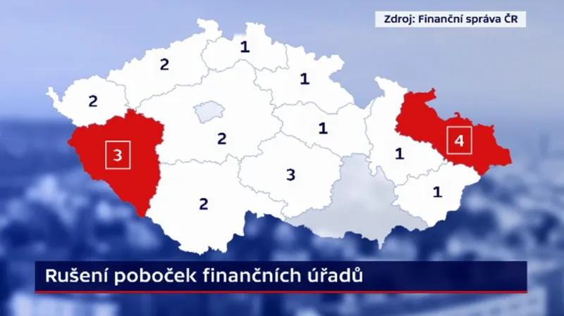 Rušení poboček finančních úřadů