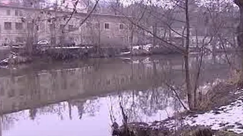 Řeka Jizera v Turnově