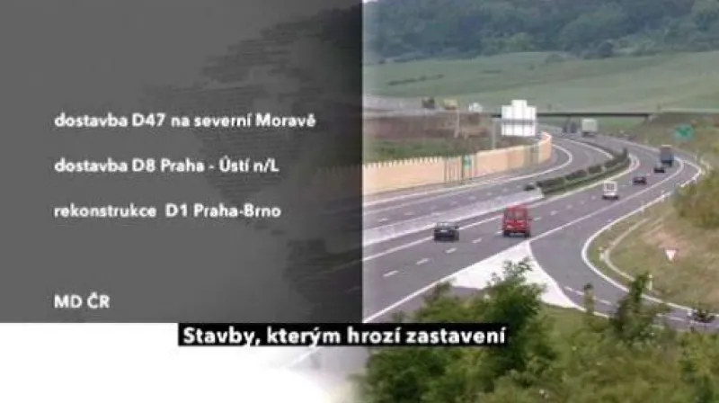 Příští rok se mnoho dálnic nepostaví