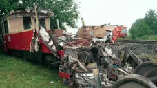 Následky tragického železničního neštěstí u Krouny na Chrudimsku