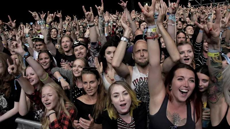 Fanoušci na letošním ročníku festivalu Aerodrome