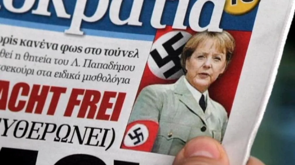 Merkelová v řeckém tisku