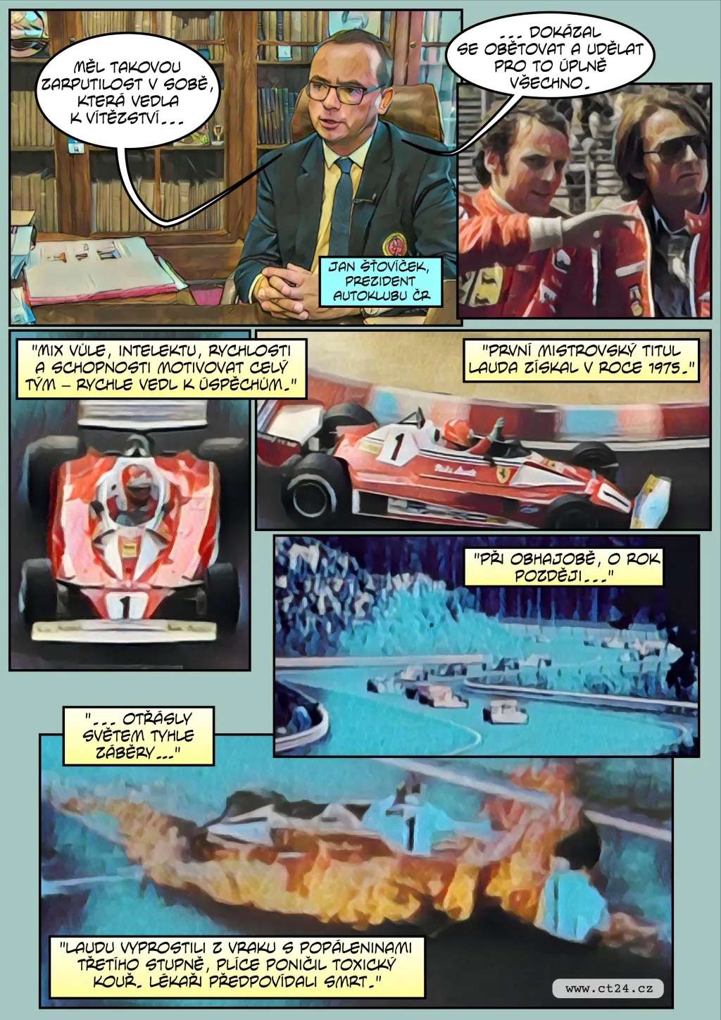 Komiks: Zemřel Niki Lauda