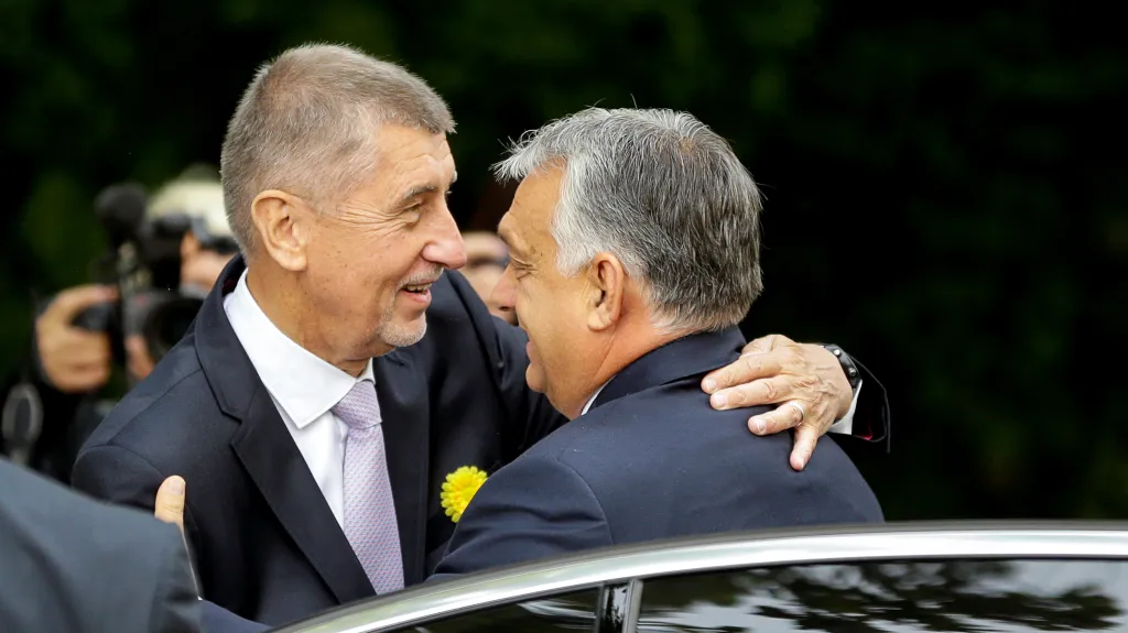 Český premiér Andrej Babiš (ANO) a maďarský premiér Viktor Orbán na snímku ze září 2021
