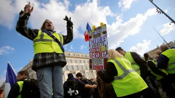 Protest žlutých vest v Marseille