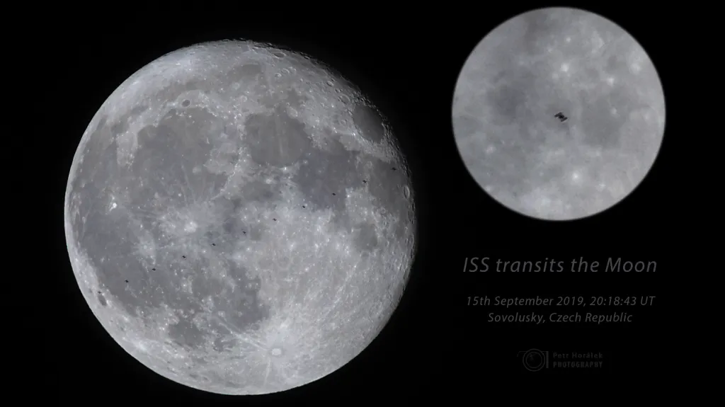 ISS před Měsícem