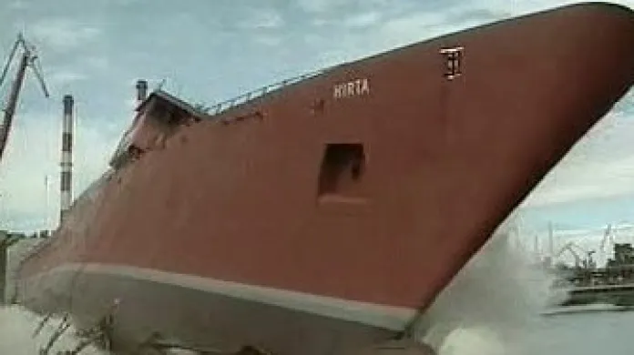 Loď v gdaňských loděnicích