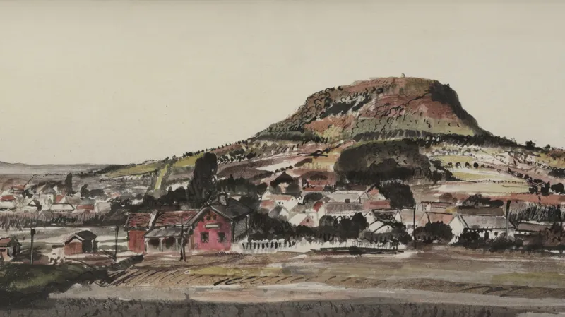 Emil Filla, Říp od Vražkova, 1952