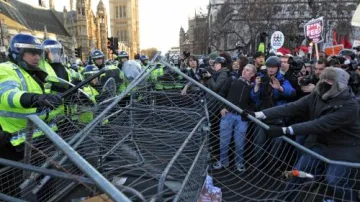 Protestní akce britských studentů