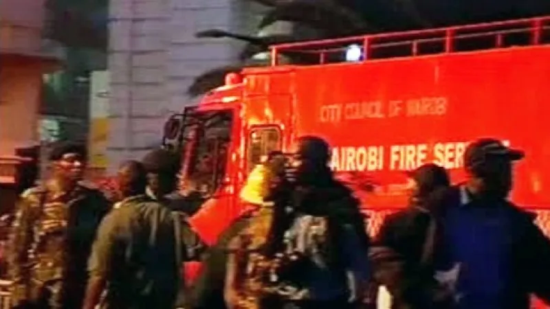 Požár cisterny v Keni