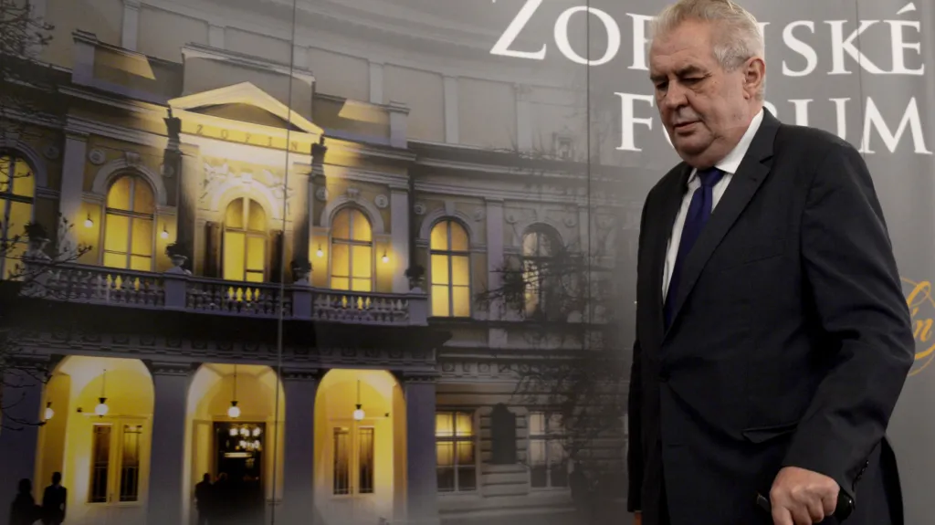 Prezident Miloš Zeman na Žofínském fóru