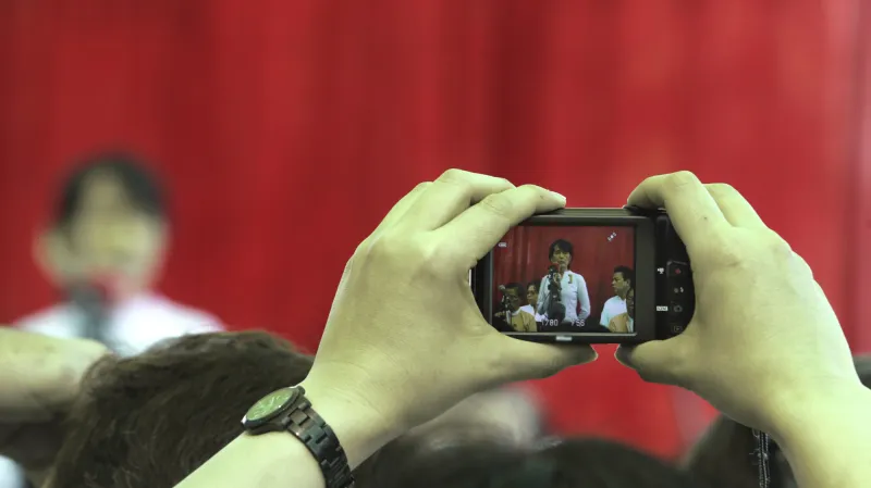 Su Ťij během předvolební kampaně