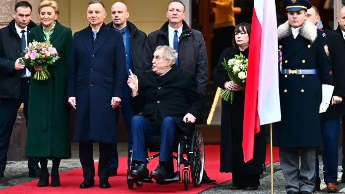 Prezident Miloš Zeman se setkal s polským prezidentem Andrzejem Dudou