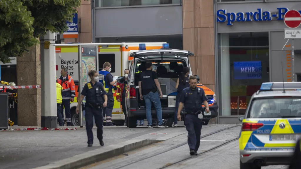 Místo činu v německém Würzburgu