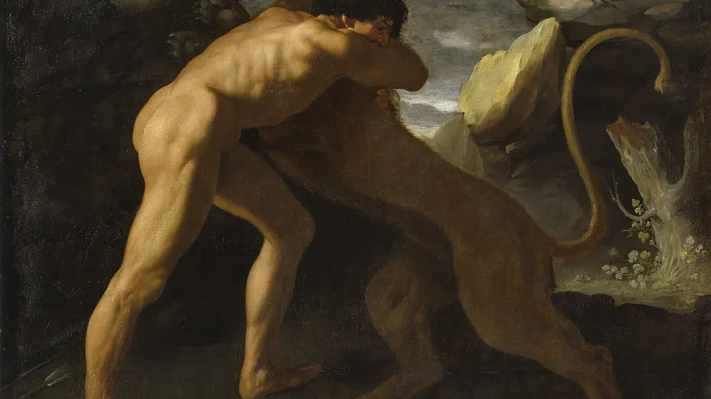 Herakles zabíjí nemejského lva