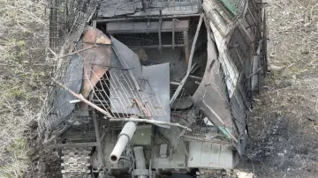 Zničený ruský želví tank