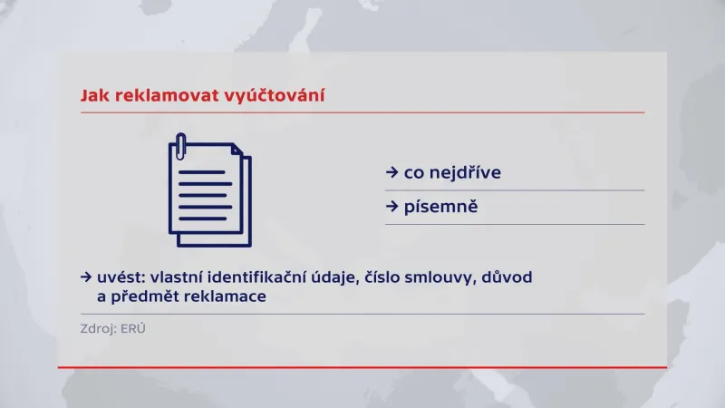 Jak reklamovat vyúčtování