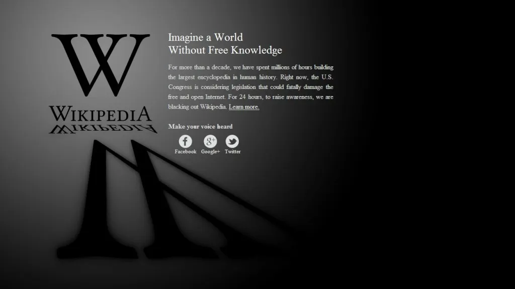 Současný vzhled Wikipedie