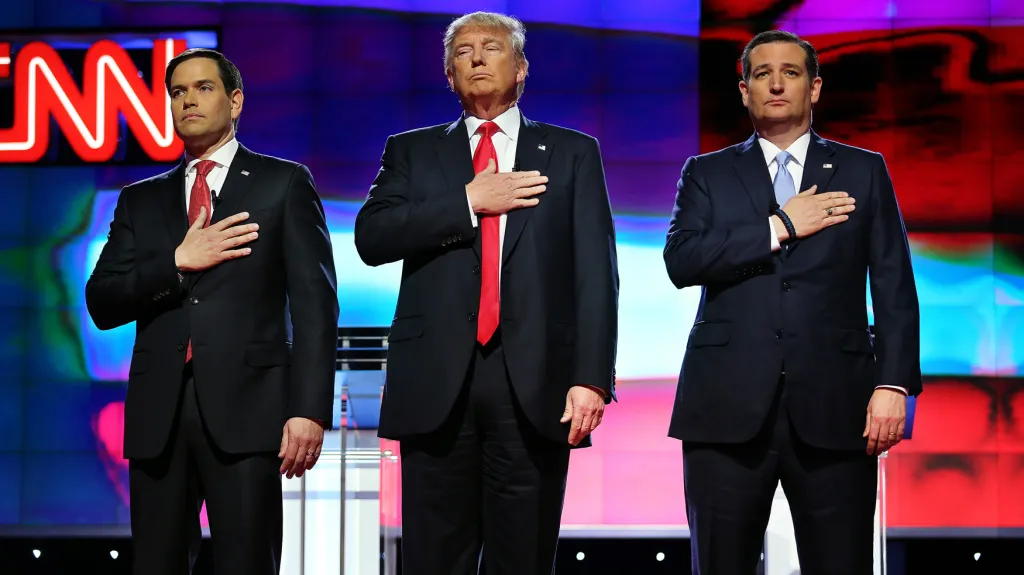 Marco Rubio, Donald Trump, Ted Cruz