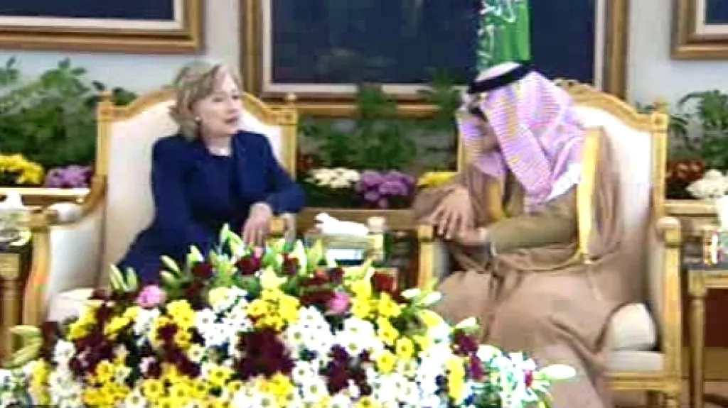 Hillary Clintonová a Saúd Fajsal ibn Abdal Azíz