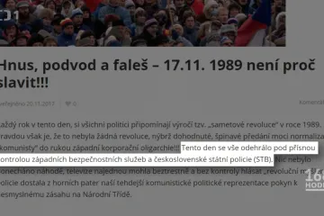 Listopad připravila KGB s StB, Havel byl v KSČ. Dezinformace o revoluci nejsou žádný samet