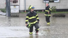 Situace po vydatných deštích v Pardubickém kraji v Přelouči