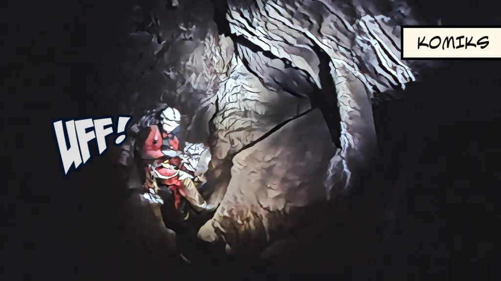 Hasičský zásah v jeskyních