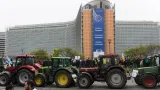Zemědělci v Bruselu protestují kvůli mléku