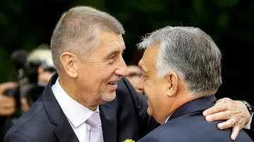 Andrej Babiš s Viktorem Orbánem v Praze (září 2021)
