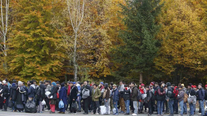 Uprchlíci na rakousko-slovinské hranici