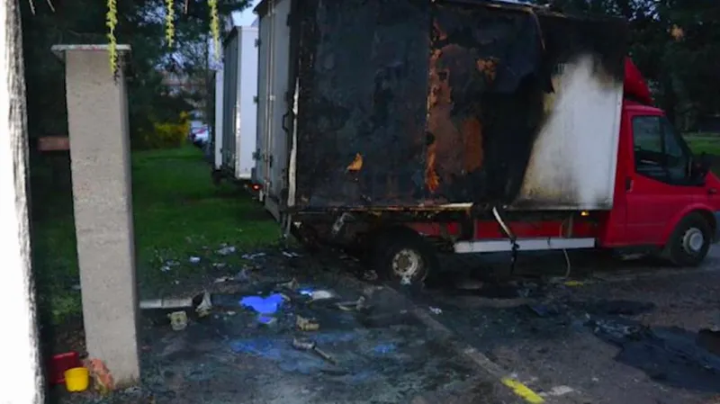 Řádění žháře v Pardubicích