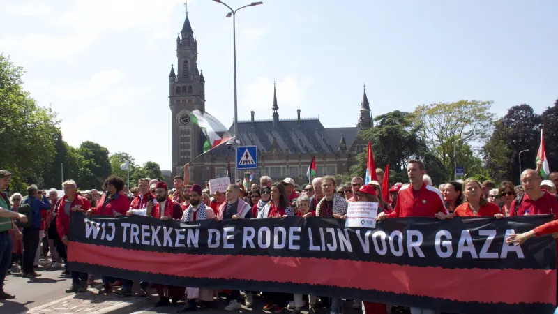 Demonstrace za Gazu v Haagu