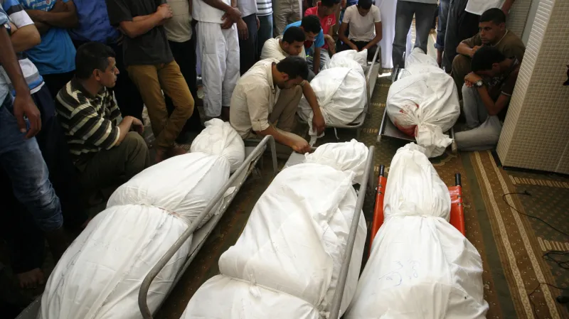 Palestinské oběti bojů v Gaze