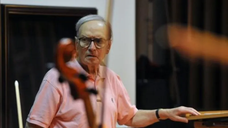 Ennio Morricone při zkoušce s Českým národním orchestrem (Prague Proms 2011)
