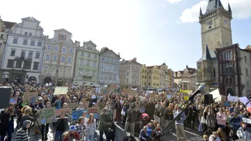 Protest za větší ochranu klimatu v Praze