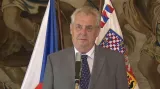 Brífink prezidenta Miloše Zemana k představení Nadačního fondu na splácení státního dluhu