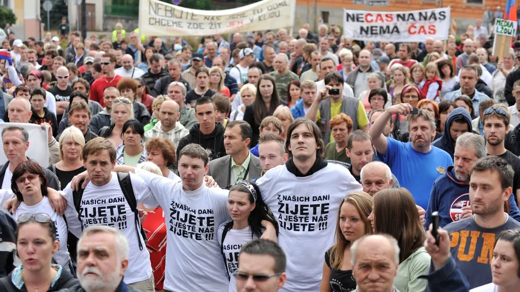 Protiromská demonstrace ve Varnsdorfu