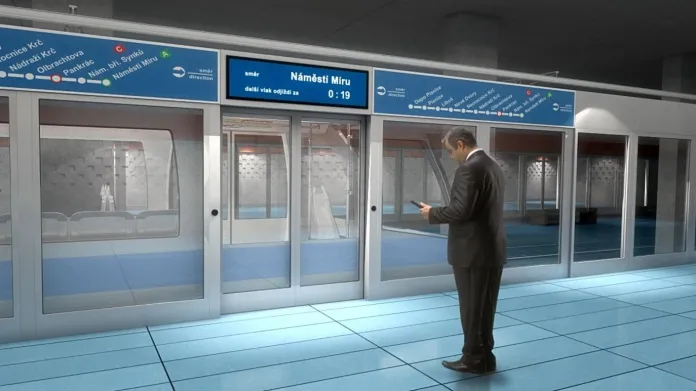 Vizualizace metra D podle společnosti Metroprojekt